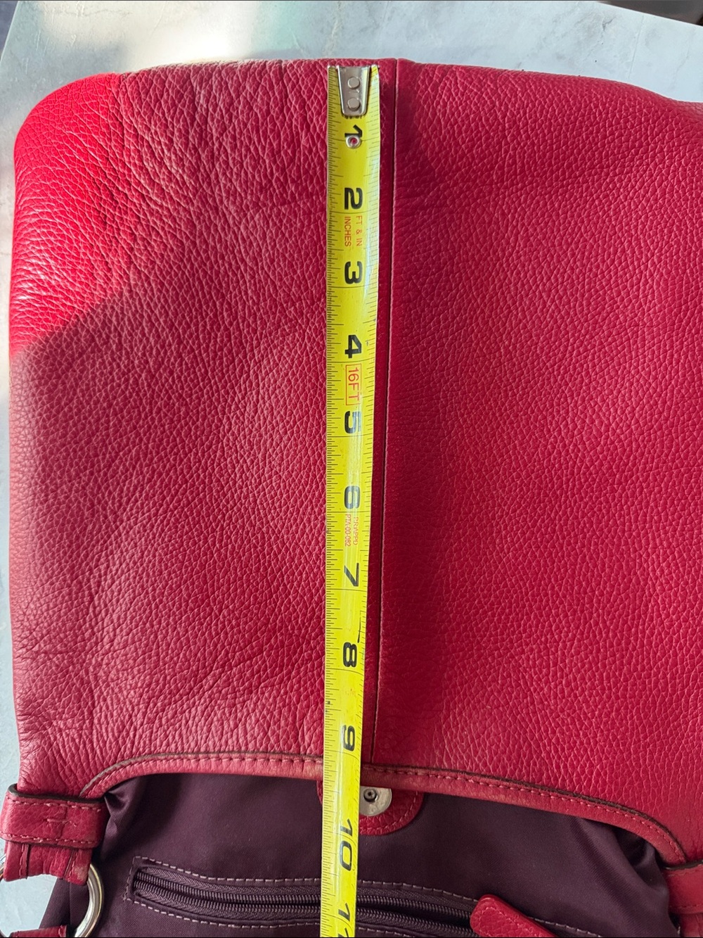 Coach Red Burgundy Leather Crossbody Bag - Picture 15 of 16